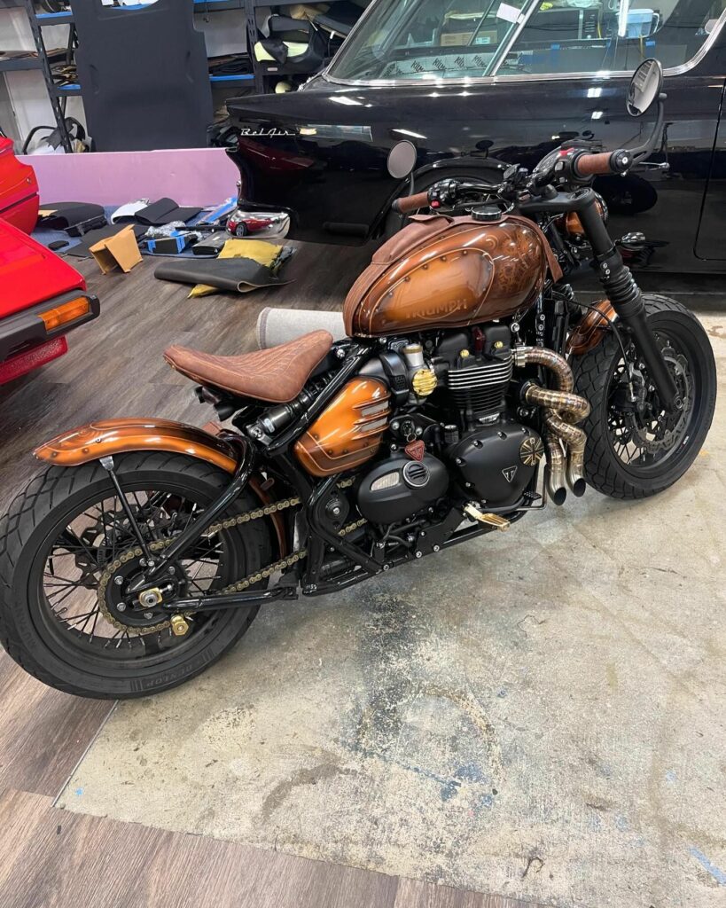 Triumph Gets a Makeover with Distressed Leather Goodies